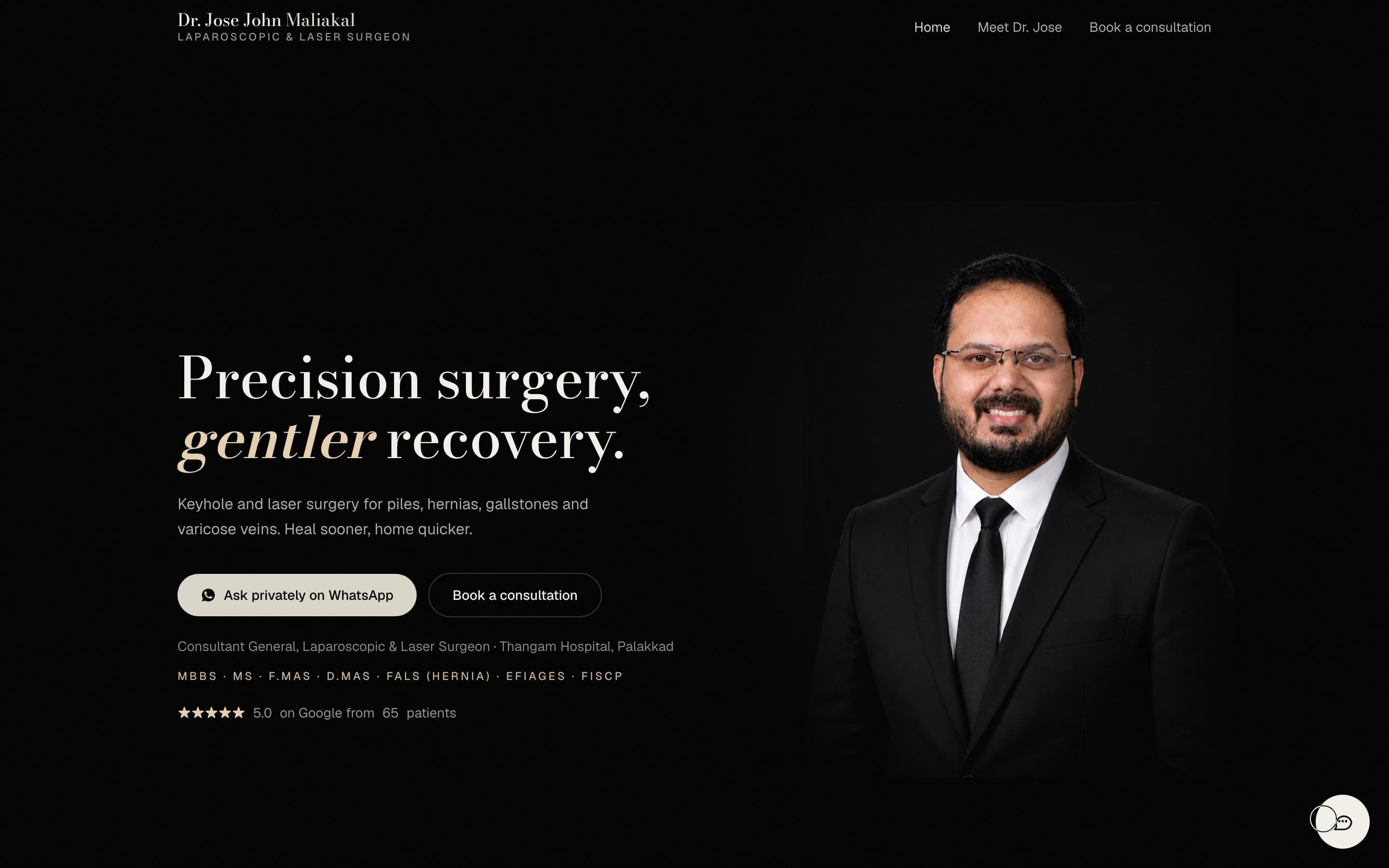 doctorjosejohn.com, homepage screenshot